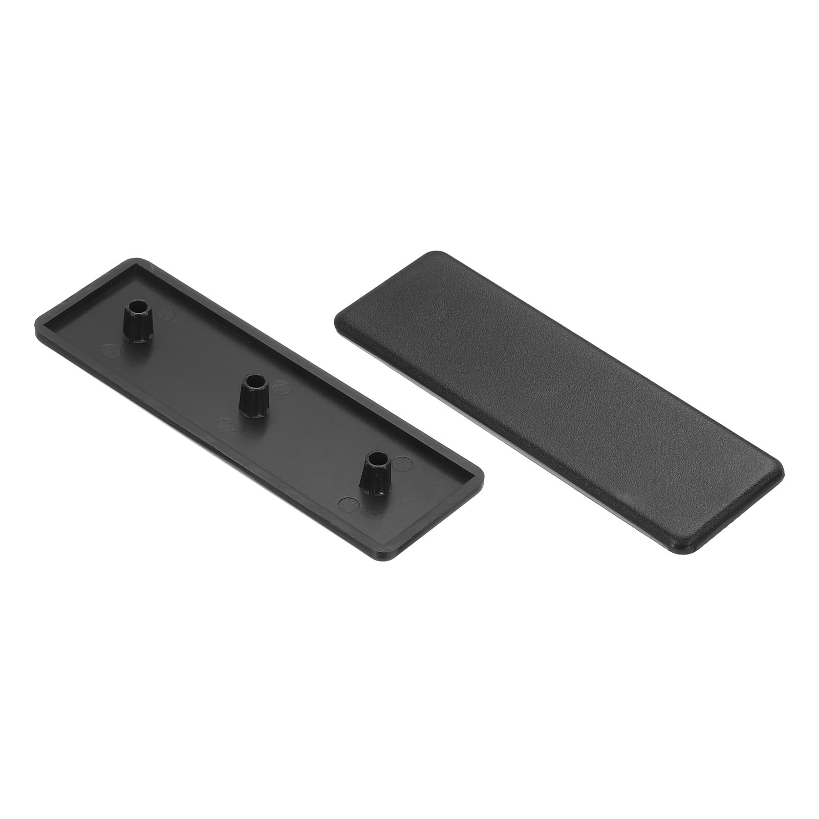 Photo 1 of MECCANIXITY 10Pcs Standard Plastic Rectangle Aluminum Extrusion End Cap Black Hole Dia 7.2mm 120x40mm for Trolley, Fish Tank Rack, Storage Rack