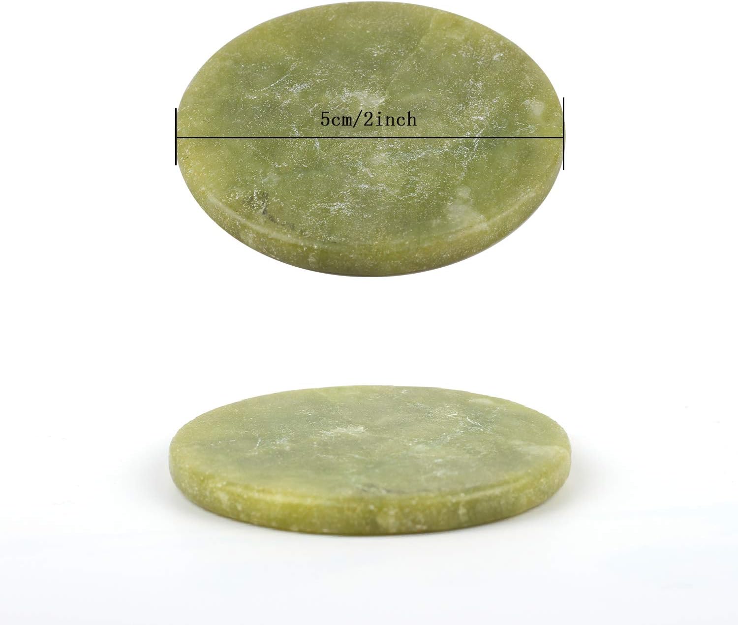 Belerry 5 Pcs Eyelash Extension Jade Stones Glue Stone Holders Fake EyeLash Base 2 Inch, 5 count (Pack of 1) - Image 3