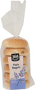 365 By Whole Foods Market, Plain Bagels, 18 Ounce