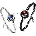 EAOYAO Long Distance Touch Bracelets, Couples Bracelets, Remote Smart Matching Couples Bracelet for Couples Suitable for Long Distance Relationship Girlfriend Boyfriend Xmas Gifts