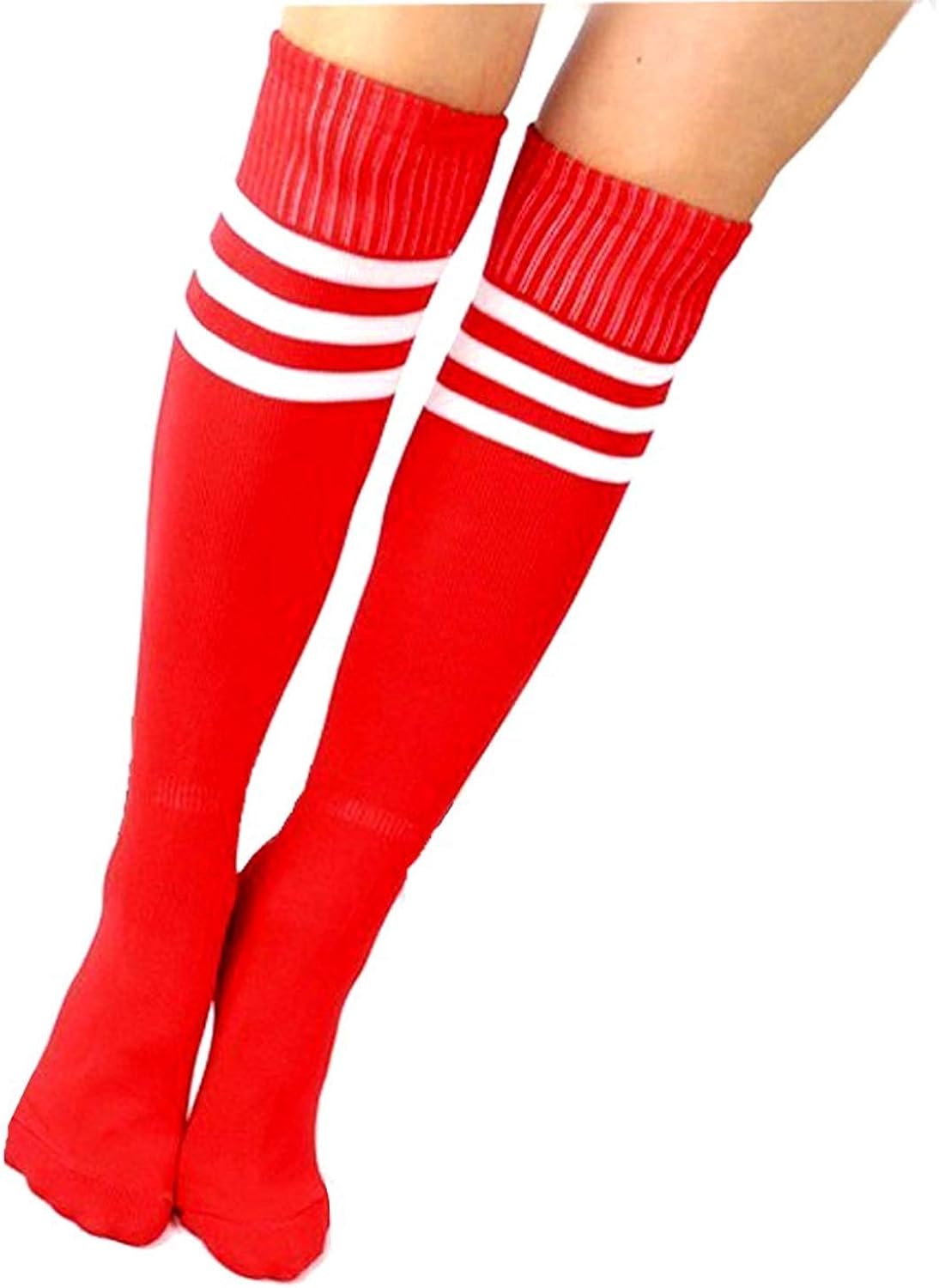 Kids Soccer Socks 4 Pack Boys Girls Cotton Team Socks Teens Children Soccer Socks: Clothing