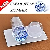 Nicole Diary Nail Art Stamper and Scraper Clear Silicone Marshmallow Nail Tips Decorations Clear Jelly Nail Art Stamper(25593)