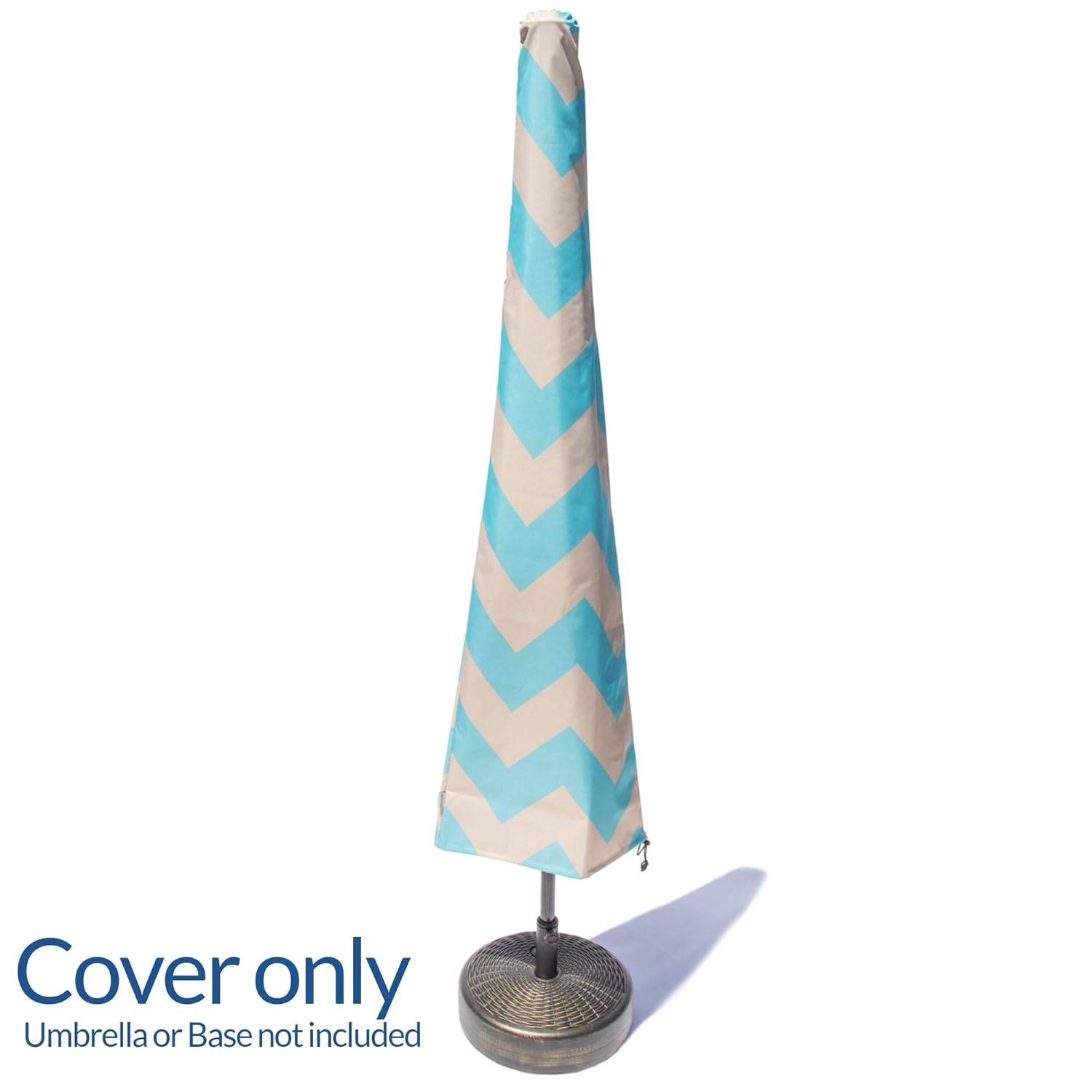 Outdoor Waterproof Parasol Umbrella Covers With Zipper For 7 To 11 Ft Umbrellas Nest Nook Patio Umbrella Cover Blue Creme Chevron Patio Lawn Garden Umbrellas Shade