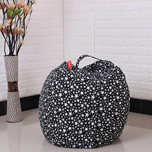 Auwer Stuffed Animal Storage Kid Bean Bag Chair - Plush Toy Storage for your Child's Stuffed Animals and Blankets (I) - Thumbnail 2