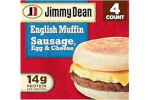 Jimmy Dean Sausage, Egg & Cheese English Muffin Sandwiches, 4 Count (Frozen)