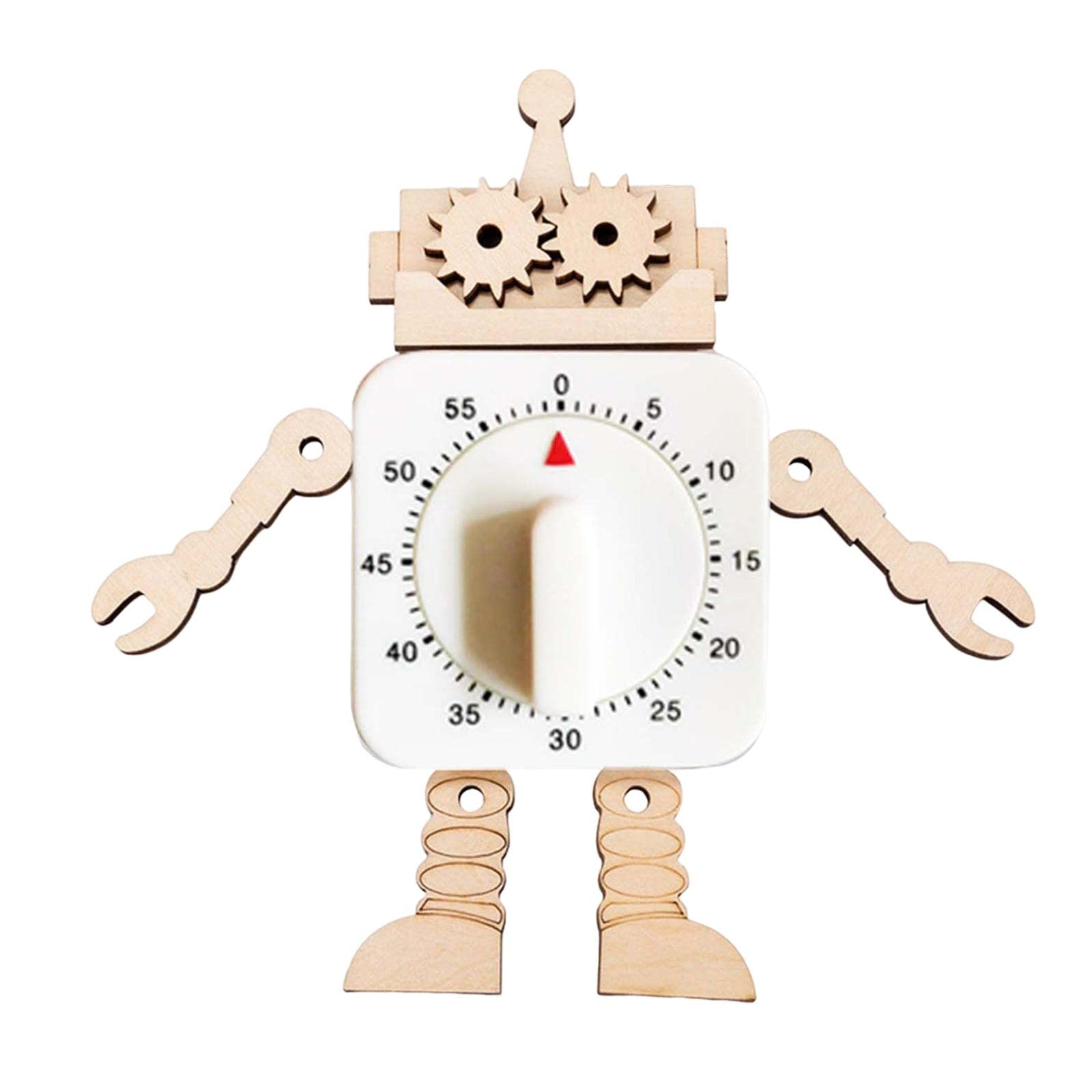 Fenteer Kids Busy Board DIY Accessories Educational Sensory Toy Early Teaching Learning Activity Center Board for Plane Travel Toys Toddler Kids, Robot Timer