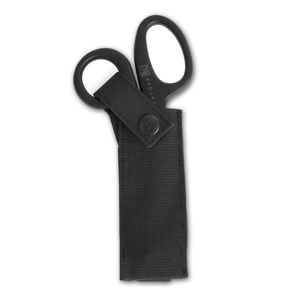KRYDEX Tactical 7.5 inch Medical Shears and Tactical EMT Scissor Sheath MOLLE Hand Tools Holder (BK Pouch+Scissor Set)