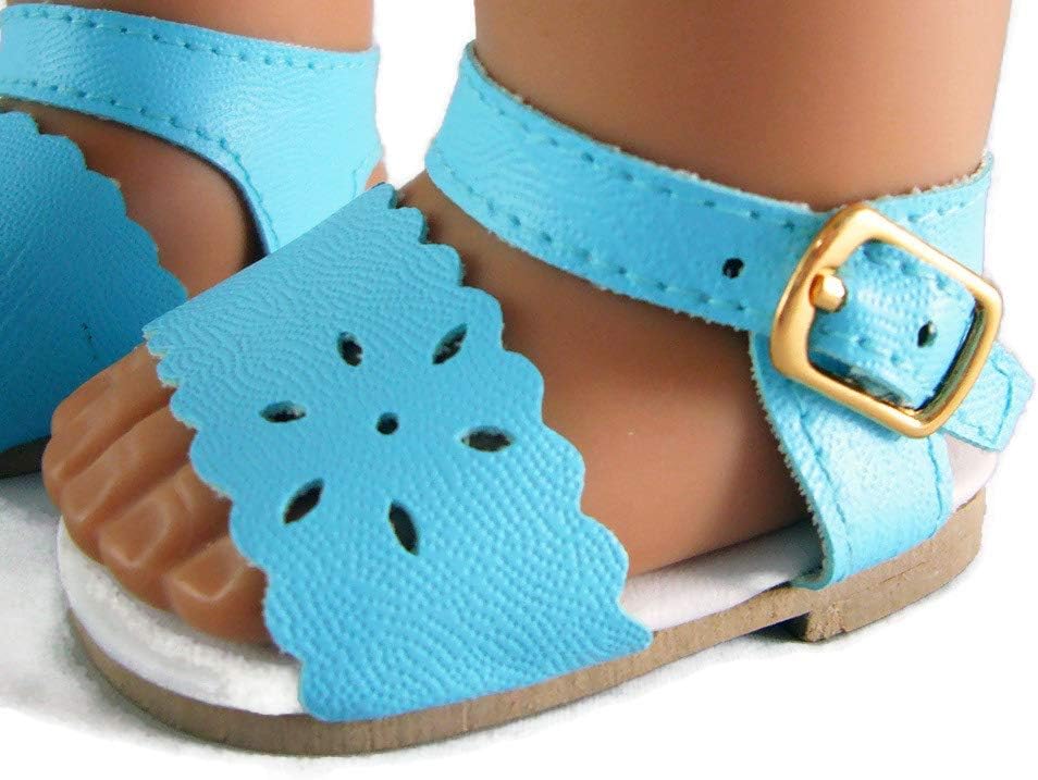 teal colored sandals