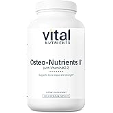 Vital Nutrients Osteo-Nutrients II - Vitamin K2 + D3, Calcium, Boron, and Magnesium for Bone Strength* - Healthy Heart Support - Vegetarian Supplement - Gluten, Dairy, Soy Free - 240 Capsules