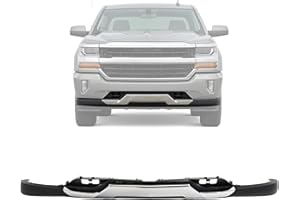 KUAFU Front Lower Bumper Valance+Skid Plate Compatible with 2016-2018 Chevy Chevrolet Silverado 1500, 2019 Slverado 1500 LD w/Z71 Package Replace for 84029815 23243087 Plastic Black