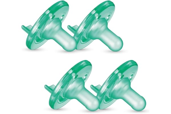 Philips AVENT Soothie Pacifier, 0-3 Months, Green, 4 Pack, SCF190/41