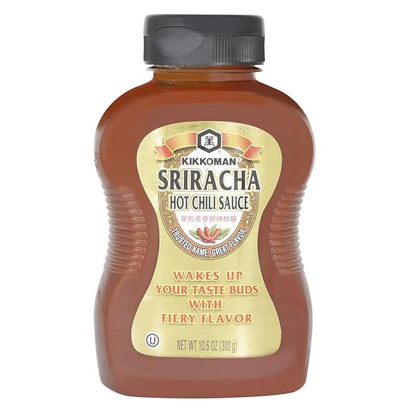 KIKKOMAN SAUCE CHILI HOT SRIRACHA, 10.6 OZ