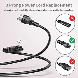 3 Prong Power Cord Replacement Power Cable for