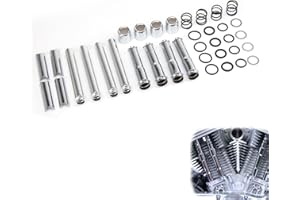 SHYYGL TIGERSGATE Sportster Pushrod Covers Kits Designed for 2004-later Harley Sportster XL Models (Chrome)