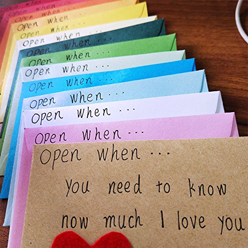 Supla 140 Pcs Mini Envelopes 14 Colors Gift Card Envelopes 4" x 2.7" Pocket Envelope Business Card Envelopes Valentine's Day Assortment Little Envelopes Love Notes