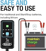 Ring SMARTCHARGE 1A Car Charger & Maintainer with Crocodile Clips view 4