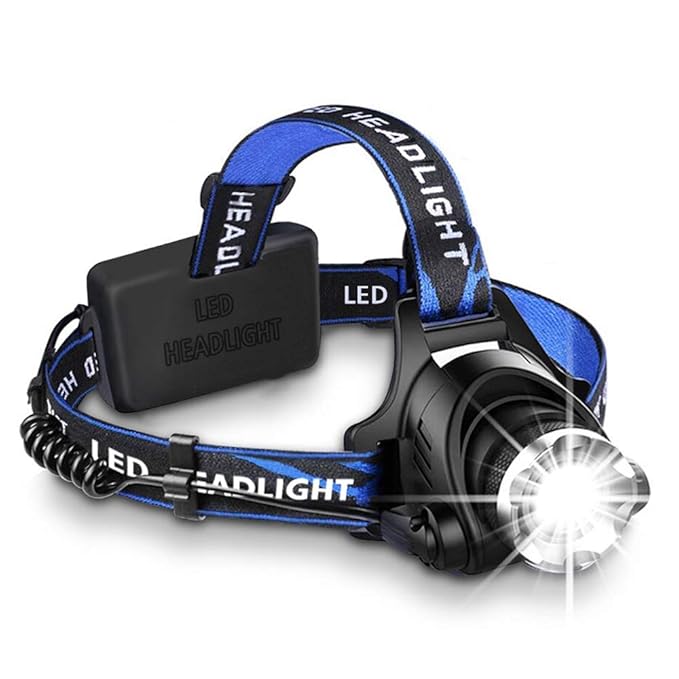 HeQiao Zoom LED Headlamp Waterproof Camping Headlight 3Mode LED Work