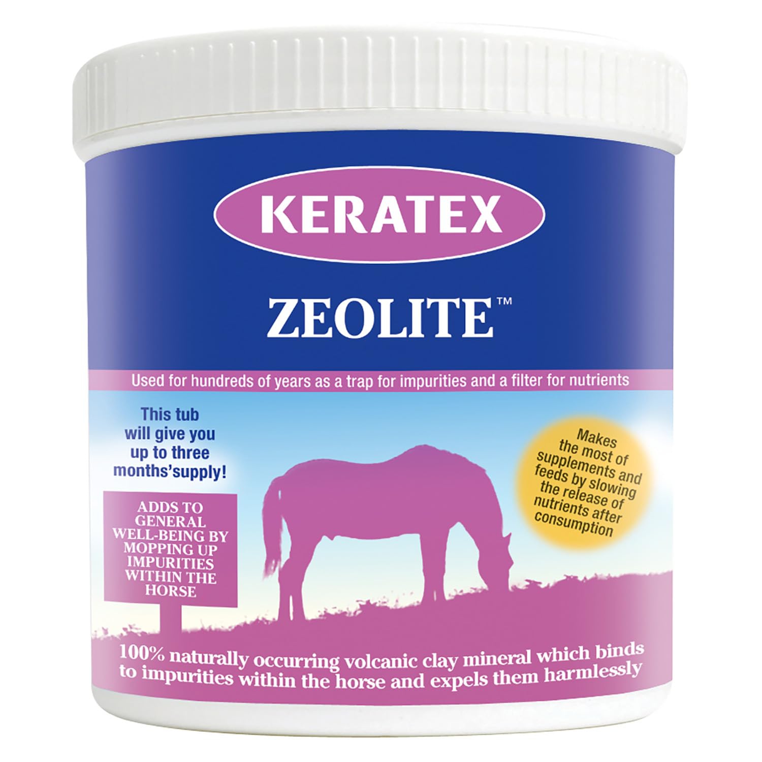 Keratex Unisex's EPC0260 Zeolite, Grey, 900 g