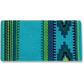 Mayatex 1461-6 Firecracker 36x34 New Zealand Wool Saddle Blanket Turq/Green 36X34