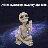 Alien Statue Resin Desk Garden Ornament 6x6x11 cm Indoor Outdoor Decoration view 4