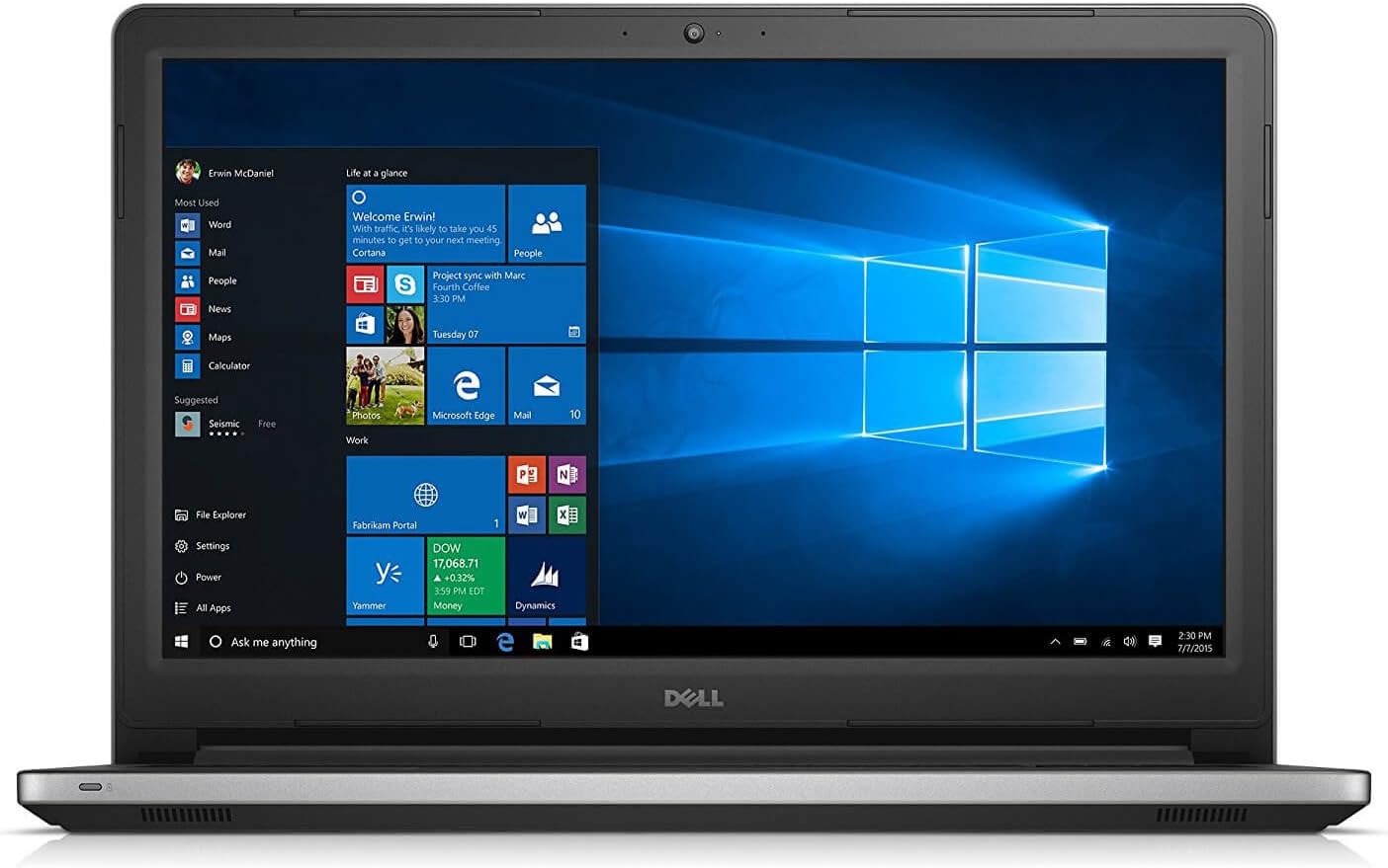 2017 Dell Inspiron 15.6" HD Truelife LED-backlit Widescreen Laptop, Intel Core i7-6500U 2.5GHz, 12GB RAM, 1TB HDD, DVD +/- RW, Intel HD Graphics 520, 802.11a/b/g/n/ac WiFi, HDMI, Windows 10