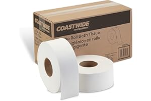 Coastwide Professional Recycled 2-ply Jumbo Toilet Paper, White, 1000 ft./Roll, 12/Carton (CW20190VS)