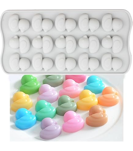 Newk Molde De Silicona De Chocolate De Pato, 4 Paquetes De 16 Cavidades Antiadherentes De Grado Alimenticio Para Cubitos De Hielo, Gelatina, Fondant, Caramelo Duro
