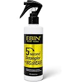 EBIN NEW YORK 5 Second Detangler Wig &amp; Weave Conditioner Spray, 8.5 Fl Oz | With Moroccan Argan Oil, Lightweight, Moisturizing Color Safe Spray, Softens, Smooths, Adds Shine