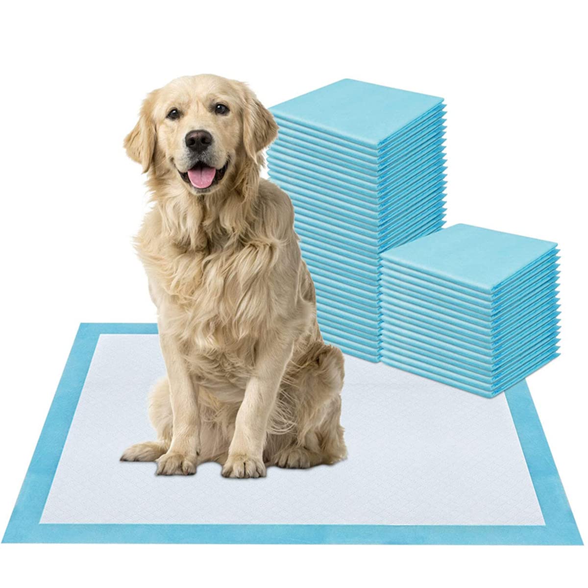 DOG n KITTY Puppy Pads – 50 Pack Large Puppy Training Pads for Dogs – Super Absorbent Dog Pee Pads, Leak-Proof Dog Training Pads, Ideal Puppy Pee Pads for House Training & Indoor Use (56x56cm)