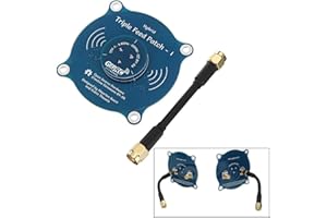USMILE Triple Feed High Gain Pagoda Patch Antenna 5.8G 9.4dBi Directional Long Range LHCP RHCP Antenna for RC FPV Racing Skyzone 02s 03 FPV Goggle Eachine EV800D EV200D FatShark HDO HD3 (Triple Feed)