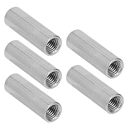 5 Pcs Round Coupling Nut M12 x 1.75 Female Thread