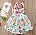 Toddler Girls Summer Ice Cream Print Princess Dress Strap Backless Dress Size 3Years/Tag110 (Colour)