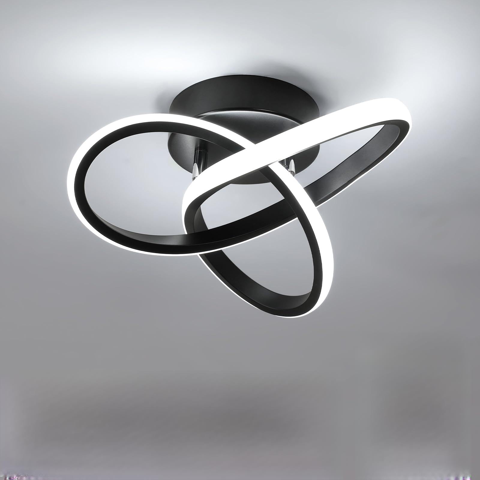 DAXGD Modern LED Ceiling Light 19W Spiral Design