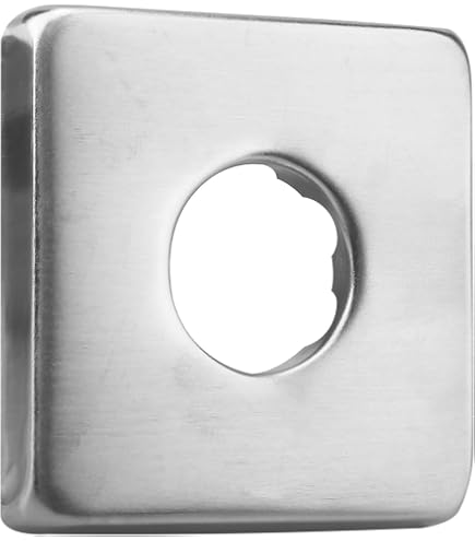 RP51034BL Quadratischer Duscharmflansch – Schwarze Rosettenplatte Aus Messing, Für Dusch- & Wannenarmaturen