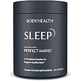 BodyHealth Sleep, Sleep Aid and Supplement for Adults with 3 mg Melatonin, Non-Habit Forming Pills Enhanced with PerfectAmino - 90 Capsules