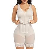 YIANNA Overbust Fajas Colombianas Shapewear for Women Tummy Control Body Shaper Girdles Post Surgery Compression Garment