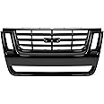 HECASA Front Grill Compatible with 2006-2010 Ford Explorer 2007-2010 Explorer Sport Trac Replacement for 8L2Z8200CA FO1200477 Bumper Radiator Grille W/Side Openings 3-Bar Style Plastic(ABS) Black