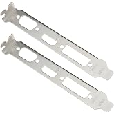The Lord of the Tools 2 Pieces Full Height Profile Brackets for HDMI DVI VGA Video Graphics Card Computer Case Replacement Components 12x1.8cm