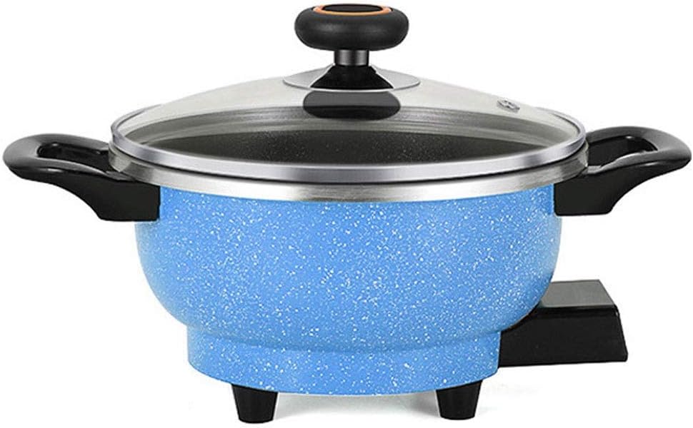 Smokeless Indoor BBQ Portable Electric Grill, Electric Barbecue Grill Indoor Hot Pot Chafing Dish Table Electric Grill Korean Multi-Purpose (Color : Blue)