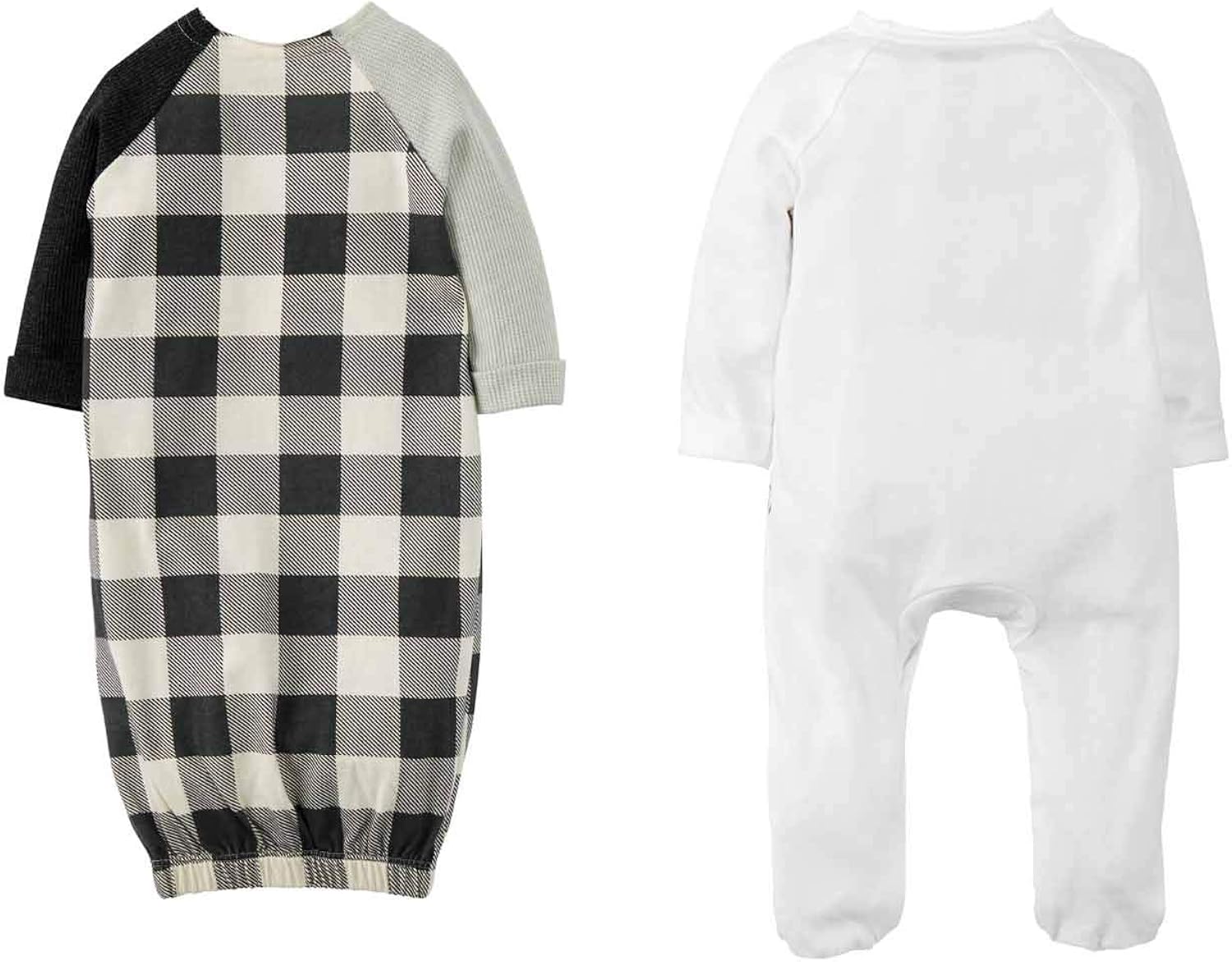 checked baby grow