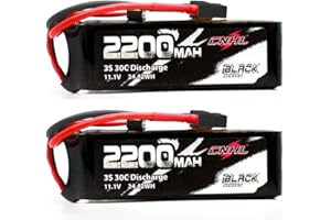 CNHL 2200mAh 3S Lipo Battery 30C 11.1V lipo Battery with XT60 Plug for RC Airplane Car Truggy Truck Crawler(2 Packs)