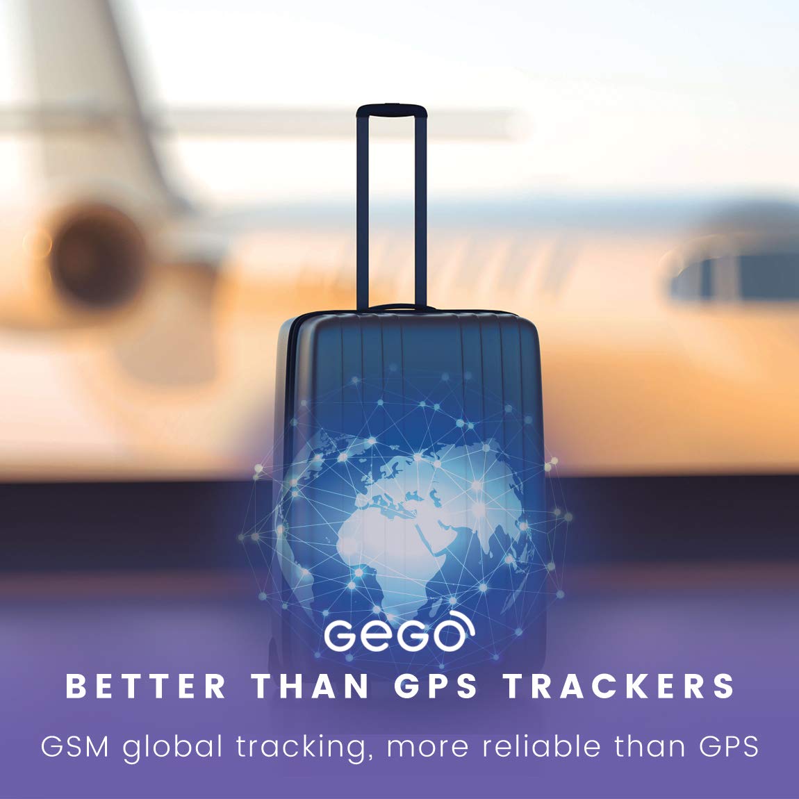 GEGO Luggage Tracker Worldwide Real Time Tracking Device Travel