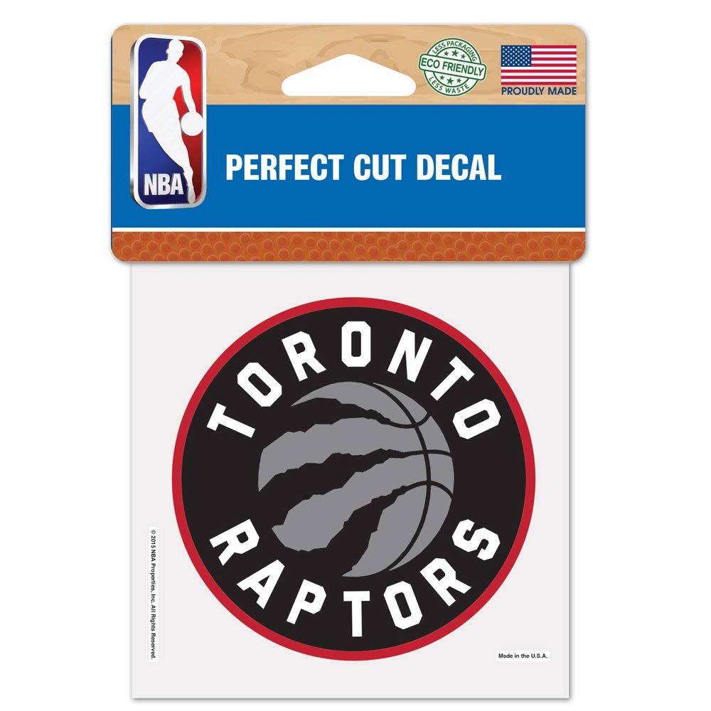 NBA Toronto Raptors 4x4 Perfect Cut Color Decal, Team Colors, One Size