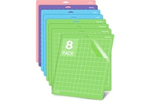 Gwybkq Cutting Mat for Cricut Maker 3/Maker/Explore 3/Air 2/Air/One 8 Pack 12x12 VarietyGrip Cut Replacement Accessories Green/Blue/Purple/Pink Card Adhesive Sticky Pads