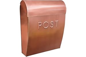 NACH Large Wall Mount Mailbox, 15.07 x 12.44 x 5.39 inches, Copper Mailboxes for Outside Wall Mount, Waterproof - The Sylvia Mailbox