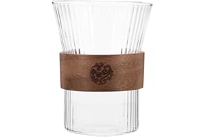 Kallory Glass Bathroom Cup Clear Transparent Toothbrush Container Mouthwash Tumbler for Home Rinsing Drinking 4.48X3.34X3.34I