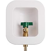 Watflow Ice Maker Outlet Box Without Water Hammer Arrestor，PEX Connection, 1/4-Turn Ball Valve…