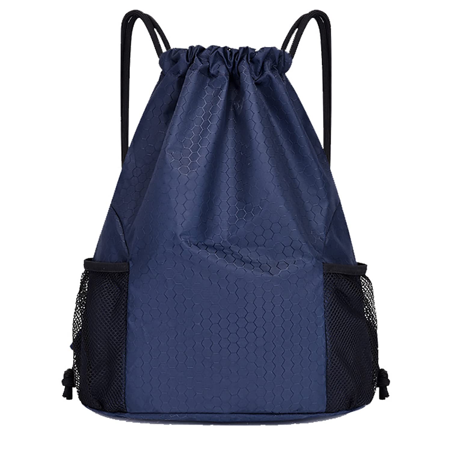 Gsogcax Drawstring Gym Bags, 20L Waterproof Drawstring Bag, PE Sack Drawstring Bag for School Girls Boys Backpack, Swimming Shopping Yoga School Beach Football, Dark Blue