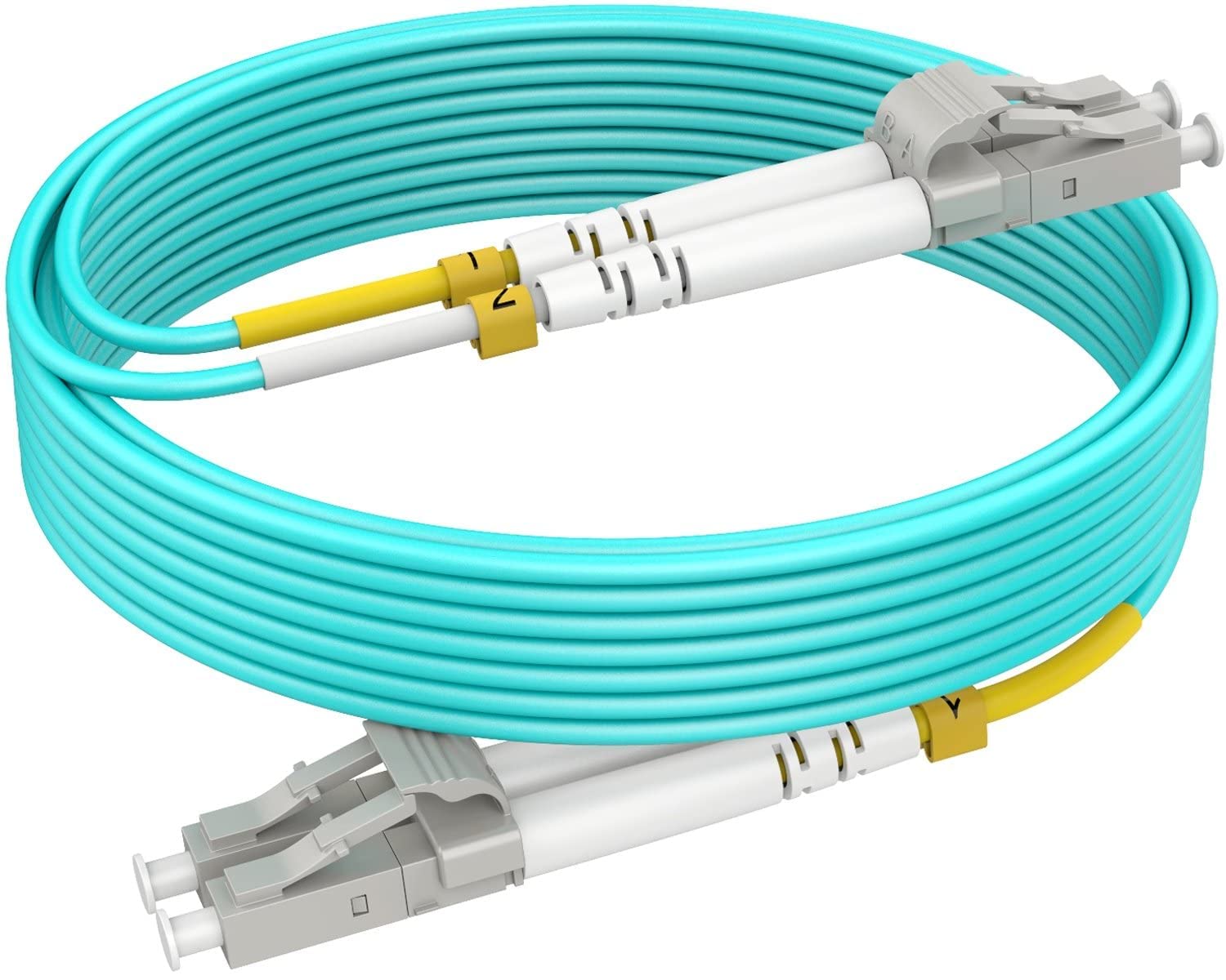 Photo 1 of 100ft(30m) OM4 LC LC Fiber Patch Cables MMF Multimode, Options 0.2m~153m, Fiber Optical Cable Duplex, 50/125?m 40G/100G LSZH (5pack), ???????????
