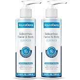 Roycederm Seborrheic Dermatitis Face &amp; Body Wash, 2 Pack &ndash; Foaming Daily Face Wash for SD-Prone &amp; Psoriasis-Prone, Oily, Flaky, Redness-Prone and Sensitive Skin &ndash; Fragrance-Free, 8.45 fl oz Each